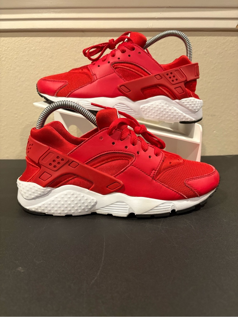 Nike Air Huarache Red Running Shoes 654275-601 Youth Size 7Y New Insoles